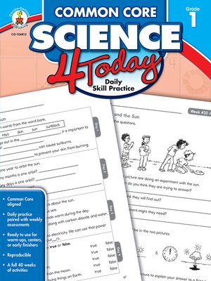 cover image of Common Core Science 4 Today, Grade 1: Daily Skill Practice